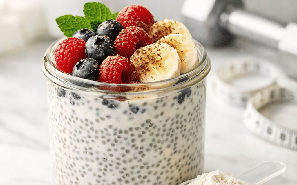 Bulking or Cutting? This Protein Chia Seed Pudding Has You Covered.