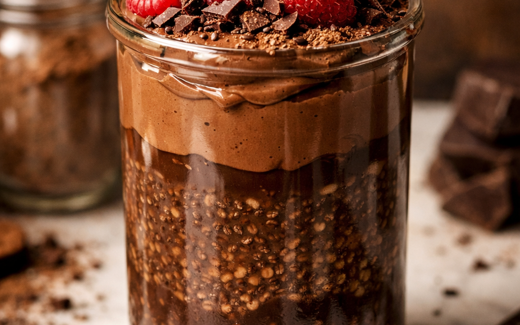 Macro-Friendly Dessert: Decadent Chocolate Protein Chia Seed Pudding