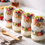 Meal Prep Sunday: 4 Jars of Protein Chia Seed Pudding for the Week