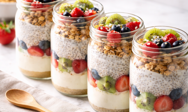 Meal Prep Sunday: 4 Jars of Protein Chia Seed Pudding for the Week