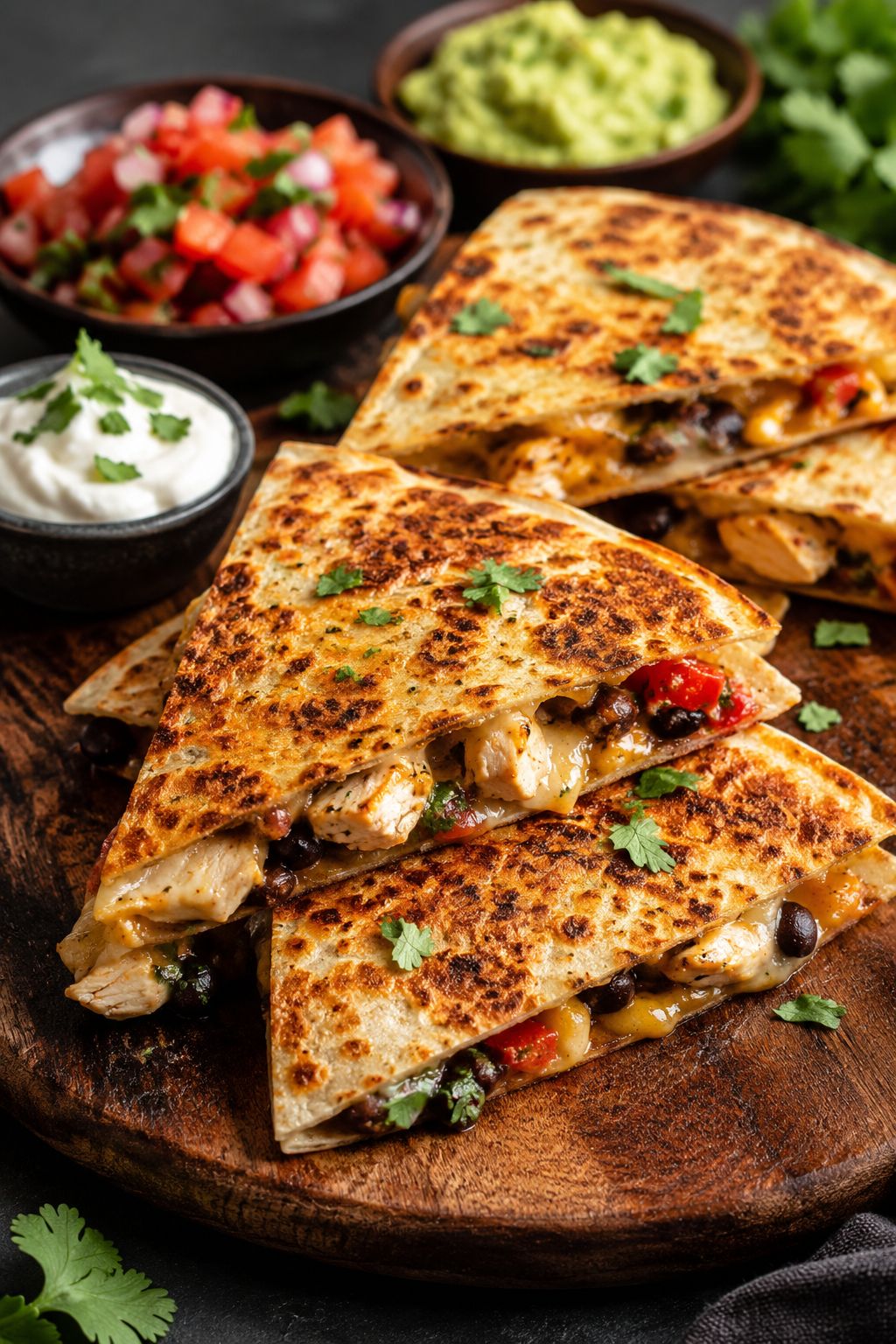 Professional hero image. Modern design, , , aesthetic. Background imagery relevant to: 22 High Protein Lunch Quesadillas