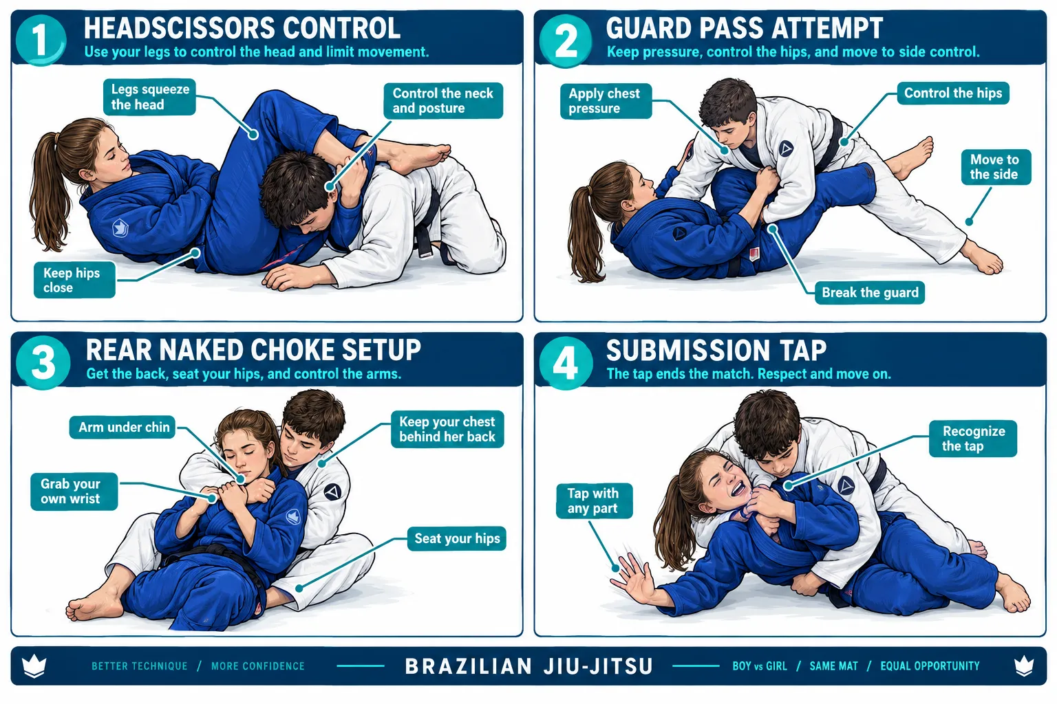 Breaking Down the Techniques in Boy Vs Girl Grappling Matches